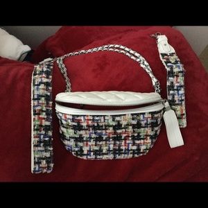 Brand tweed fanny pack